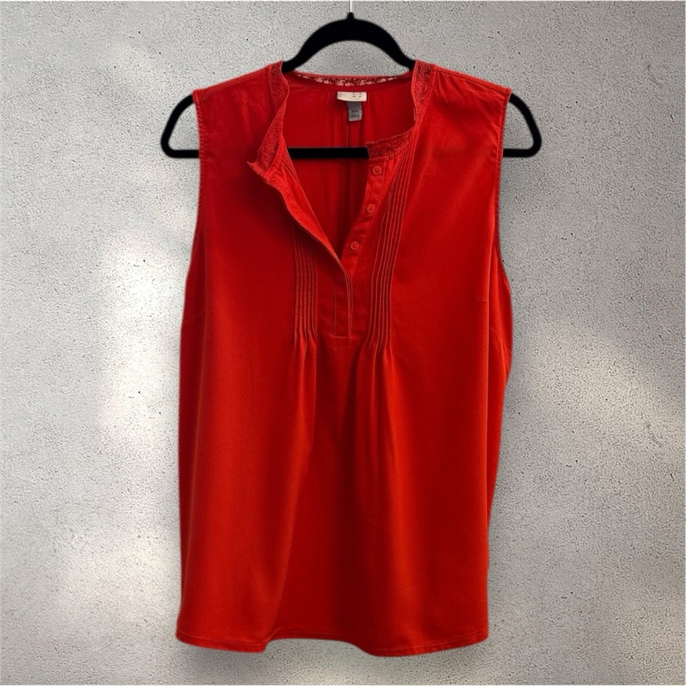a new day Sleeveless Orange Blouse